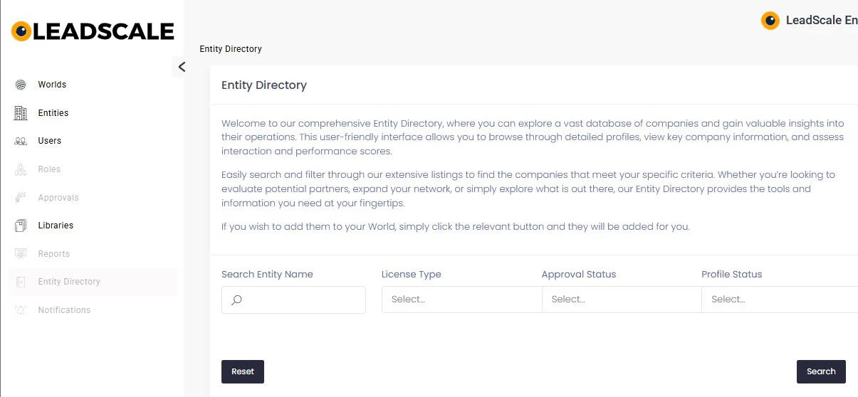 screenshot of LeadScale Engine